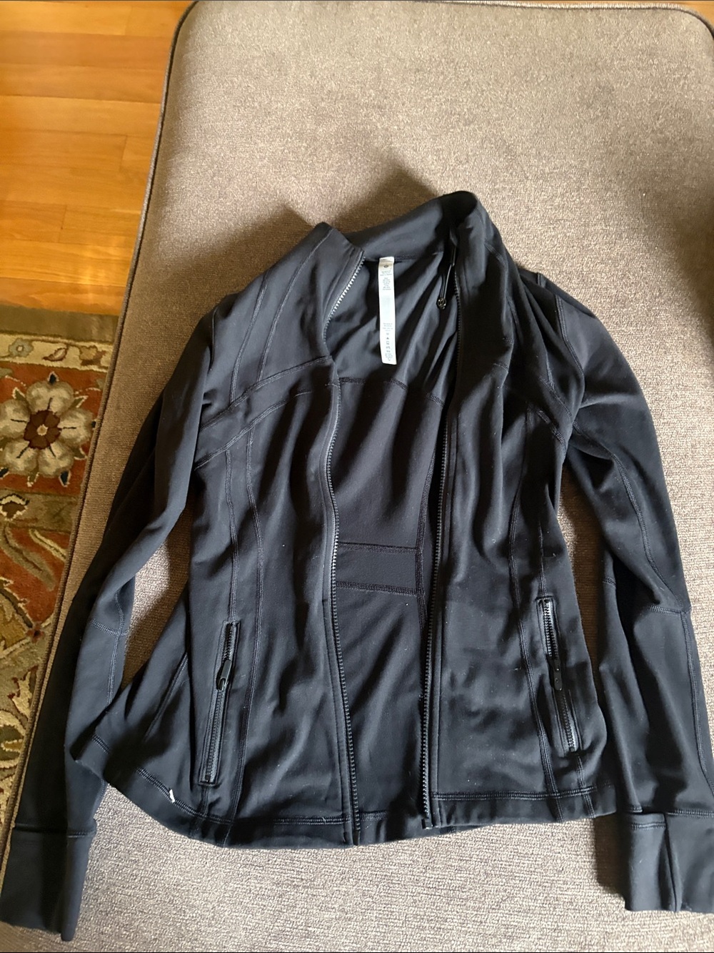 lululemon athletica Black Zip Front Utility Jacket